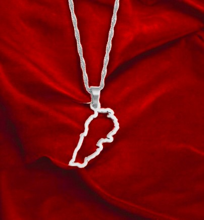 Collier Carte Delimité Liban