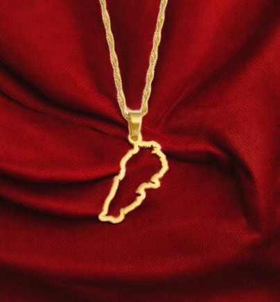 Collier Carte Delimité Liban